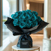 Preserved Teal Roses Flower Bouquet - Imaginary Worlds