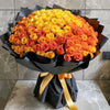 Preserved Yellow and Orange Roses Flower Bouquet - Imaginary Worlds