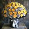 Preserved Yellow and Silver Roses Flower Bouquet - Imaginary Worlds