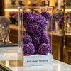 Purple Preserved Rose Bear - Imaginary Worlds