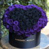 Purple Ramo Buchon with Black Rose Heart - Imaginary Worlds