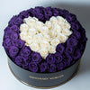 Purple Ramo Buchon with White Rose Heart - Imaginary Worlds