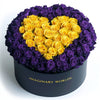 Purple Ramo Buchon with Yellow Rose Heart - Imaginary Worlds