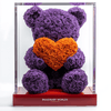 Purple Rose Bear with Orange Roses Heart - Imaginary Worlds