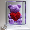 Purple Rose Bear with Red Roses Heart - Imaginary Worlds