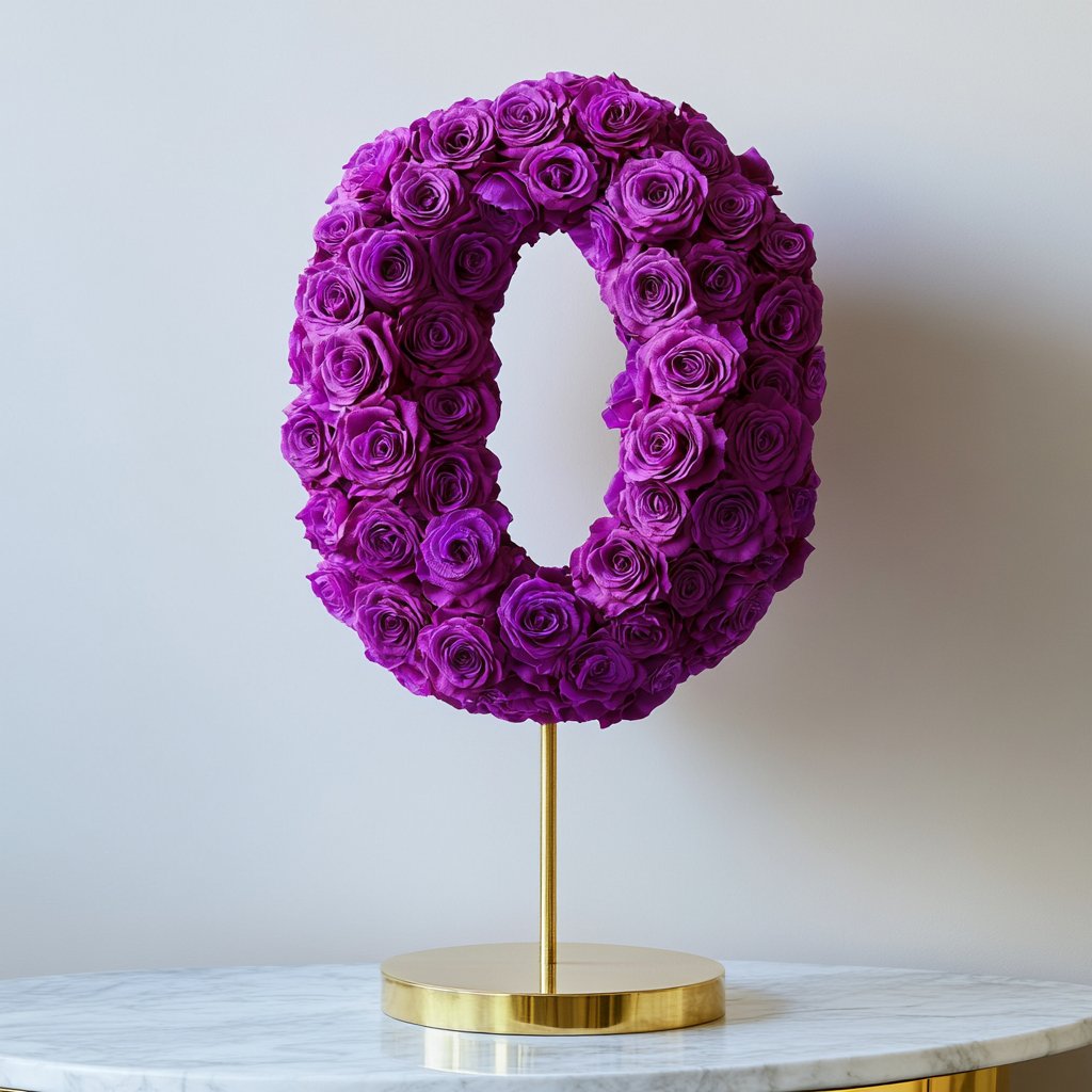 Purple Rose Eternal Number 0 Lamp - Imaginary Worlds