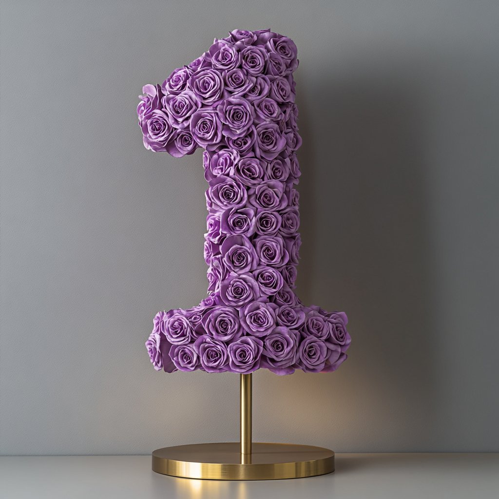 Purple Rose Eternal Number 1 Lamp - Imaginary Worlds