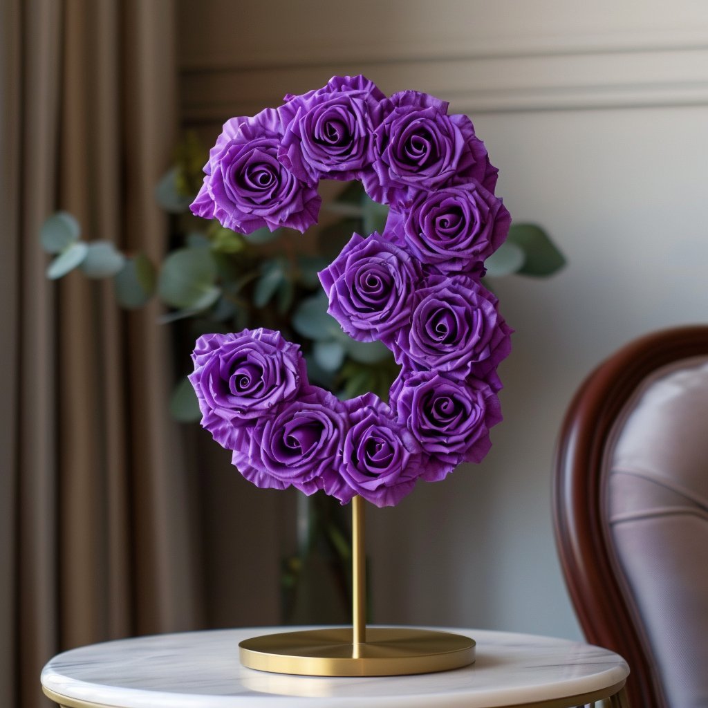 Purple Rose Eternal Number 3 Lamp - Imaginary Worlds