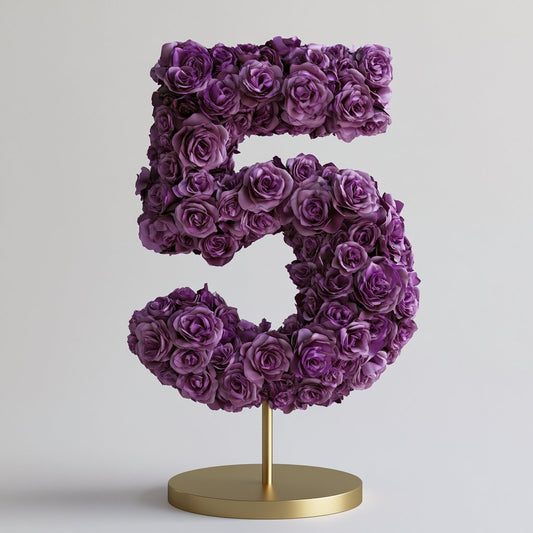 Purple Rose Eternal Number 5 Lamp - Imaginary Worlds