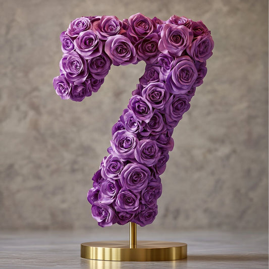 Purple Rose Eternal Number 7 Lamp - Imaginary Worlds