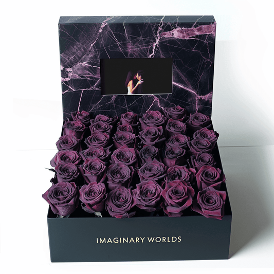 Purple Roses Forever Multimedia Keepsake Box - Imaginary Worlds
