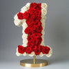 Red and White Rose Eternal Number 1 Lamp - Imaginary Worlds