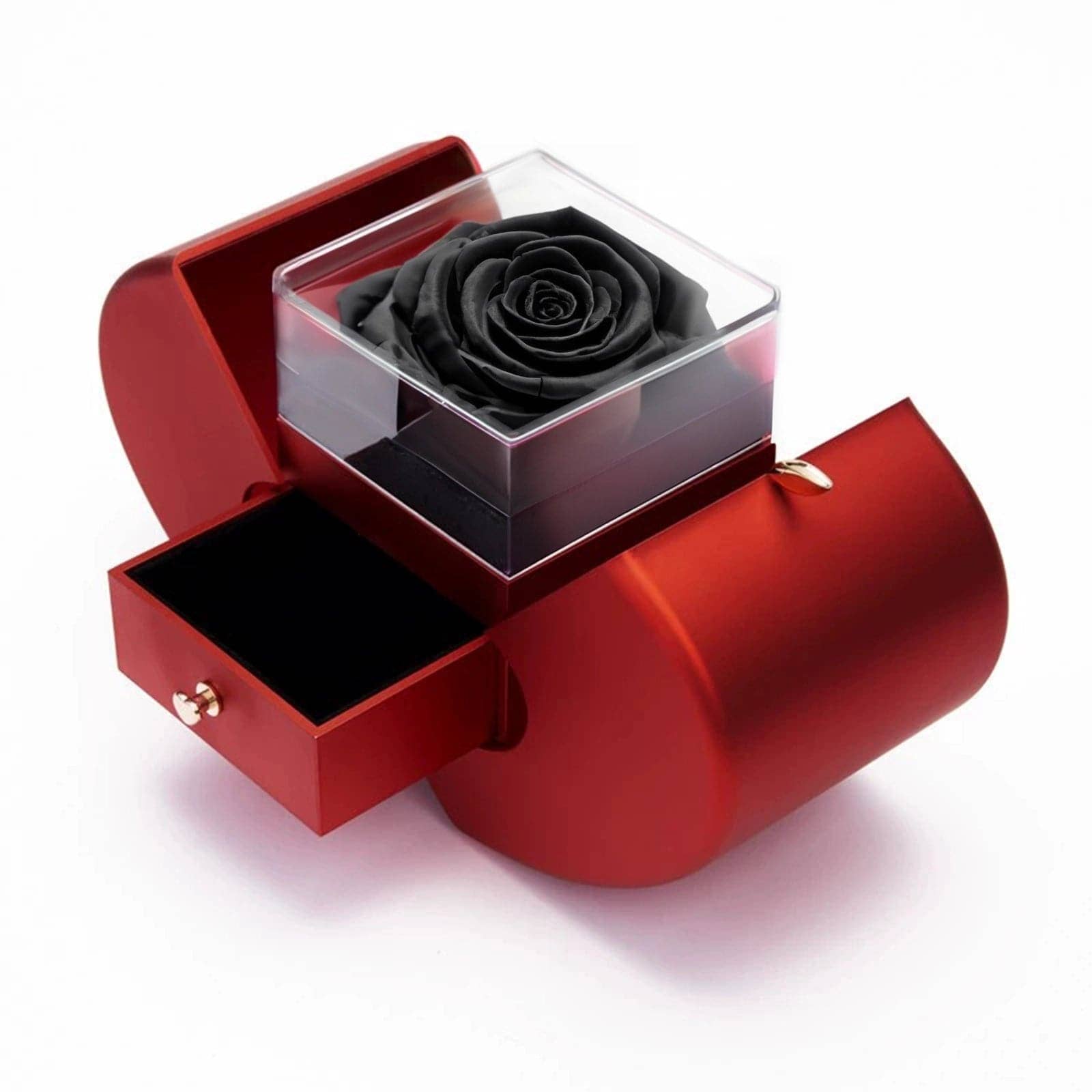 Red Apple Eternal Love Gift Box with Black Rose - Imaginary Worlds