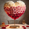 Red Heart Rose Lamp with Pink, White, and Red Roses - Imaginary Worlds