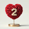 Red Heart Rose Lamp with White '2' - Imaginary Worlds