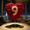 Red Heart Rose Lamp with White '9' - Imaginary Worlds