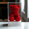 Red Preserved Rose Bear - Imaginary Worlds