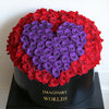 Red Ramo Buchon with Purple Rose Heart - Imaginary Worlds