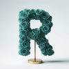 Rhea Teal Rose Letter R Lamp - Imaginary Worlds