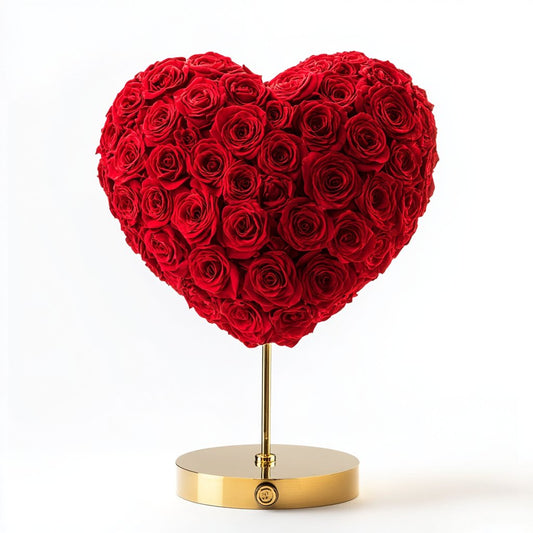 Romeo and Juliet Red Rose Heart Lamp - Imaginary Worlds