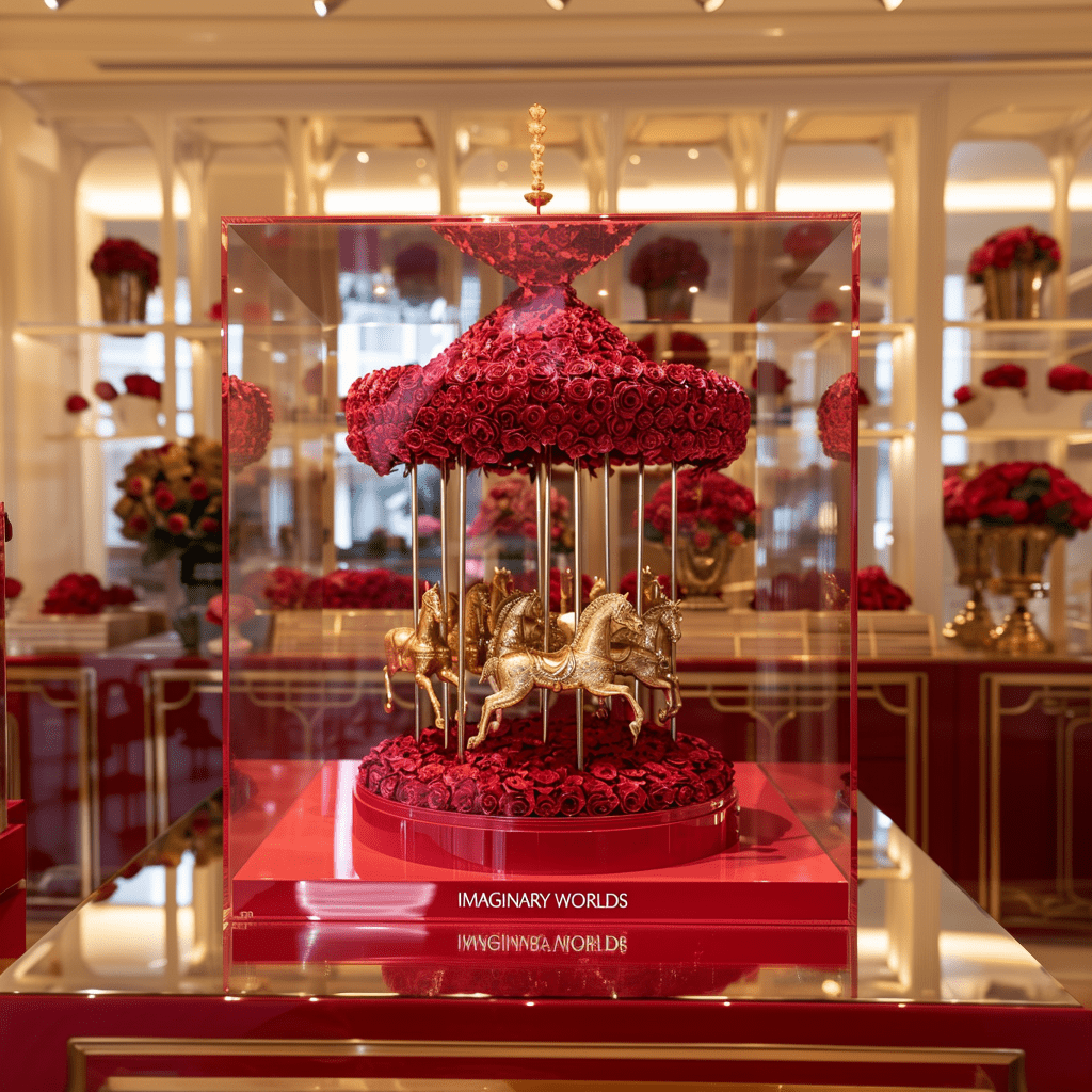 Rose Carousel Sculpture – Bloomland Edition - Imaginary Worlds