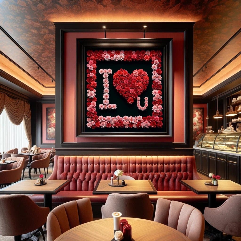 Rose Rendezvous - I Heart U Forever Roses Wall Art - Imaginary Worlds