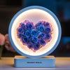 Round Blue - Purple Gradient Heart Flower Lamp - Imaginary Worlds