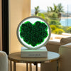 Round Green Heart Flower Lamp - Imaginary Worlds