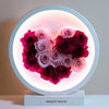 Round Pink and Hot Pink Heart Flower Lamp - Imaginary Worlds