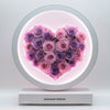 Round Pink and Purple Heart Flower Lamp - Imaginary Worlds