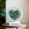 Round Sage Green Heart Flower Lamp - Imaginary Worlds