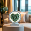 Round Sage Green Heart Flower Lamp - Imaginary Worlds