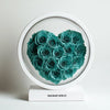 Round Tiffany Blue Heart Flower Lamp - Imaginary Worlds