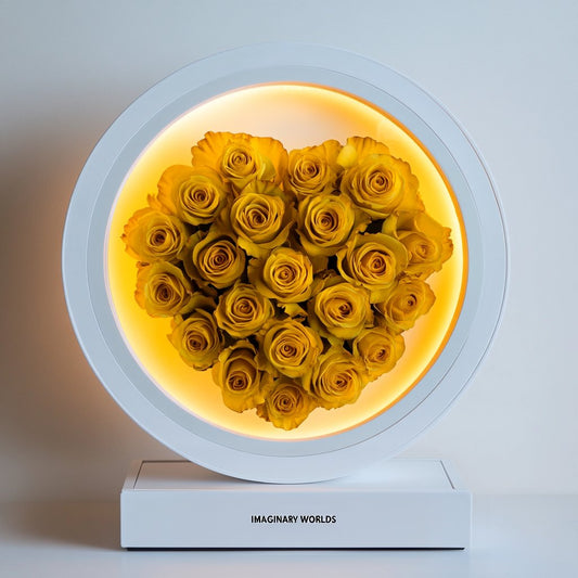 Round Yellow Heart Flower Lamp - Imaginary Worlds