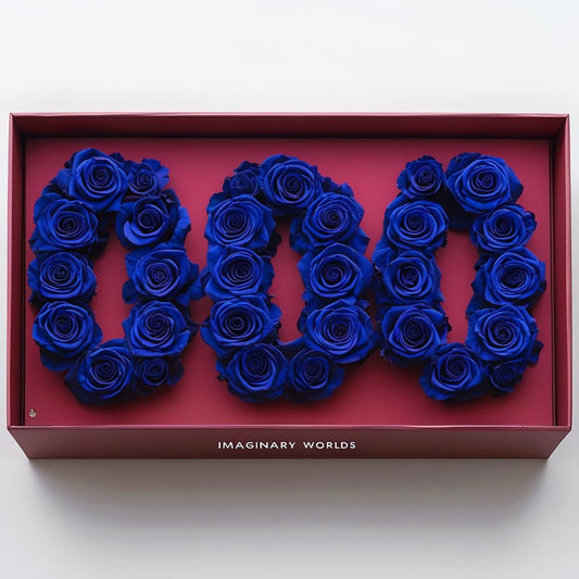 Royal Blue Roses 000 Rose Box - Imaginary Worlds