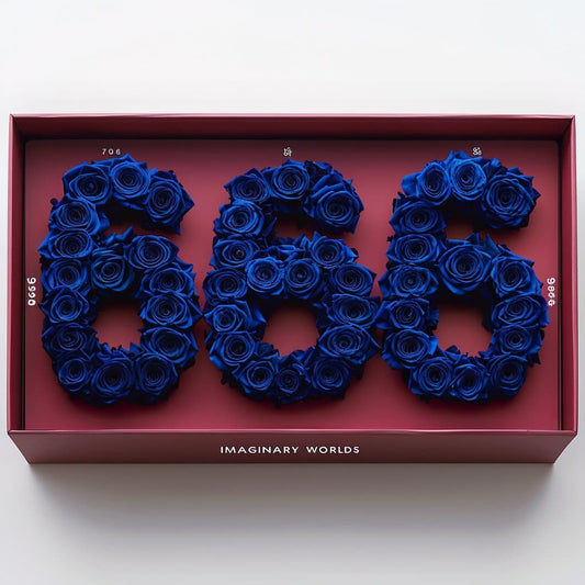 Royal Blue Roses 666 Rose Box - Imaginary Worlds