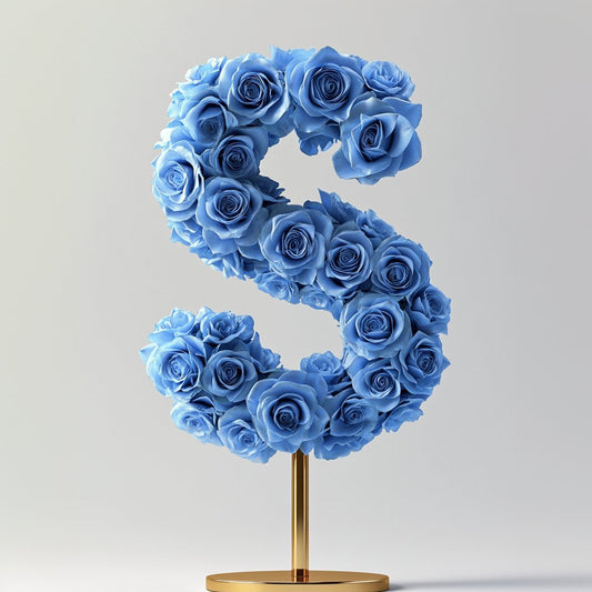 Selene Blue Rose Letter S Lamp - Imaginary Worlds