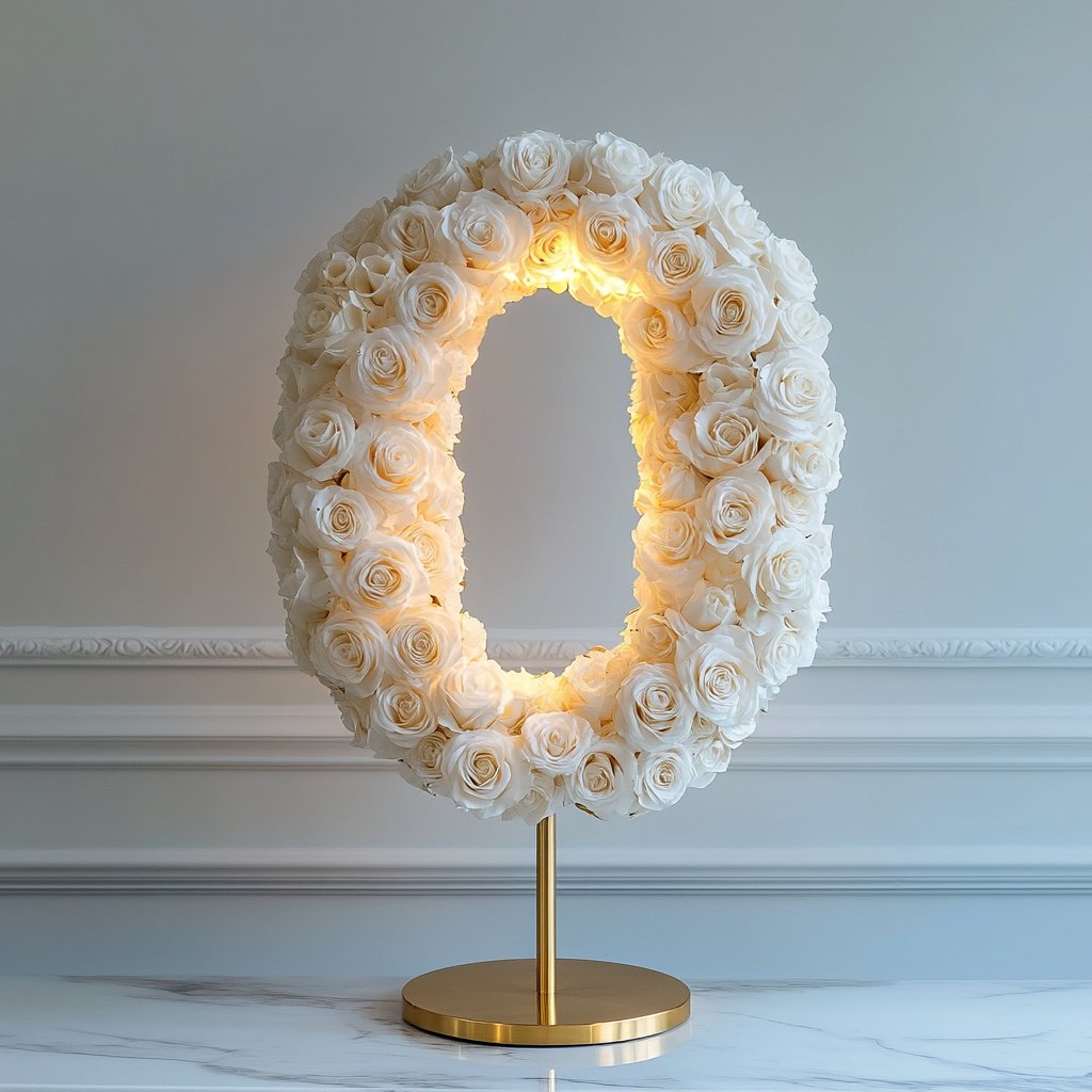 Single-color number rose lamp - Imaginary Worlds
