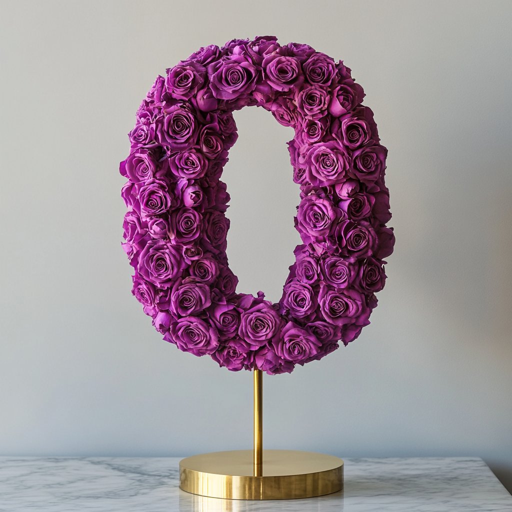 Single-color number rose lamp - Imaginary Worlds
