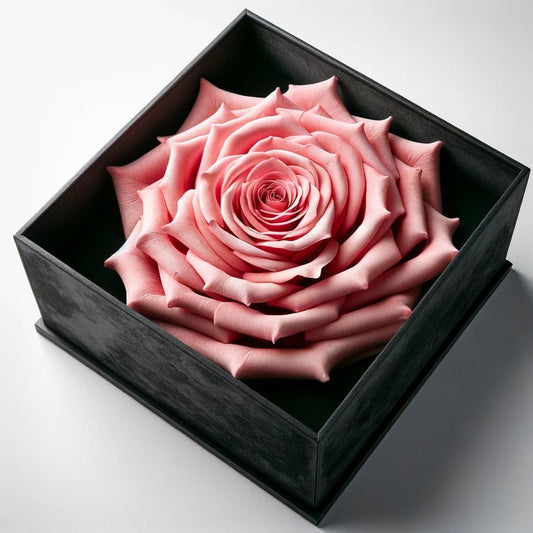Single Light Pink Rose Silk Box - Imaginary Worlds