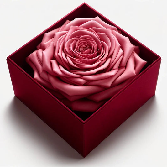 Single Pink Rose Velvet Serenity - Imaginary Worlds