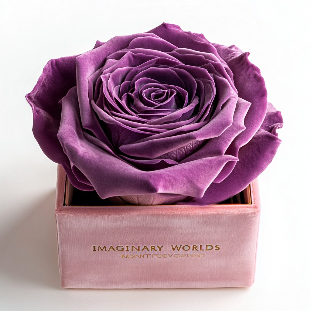 Single Purple Rose Barbie Box - Imaginary Worlds