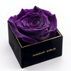 Single Royal Purple Rose Silk Box - Imaginary Worlds