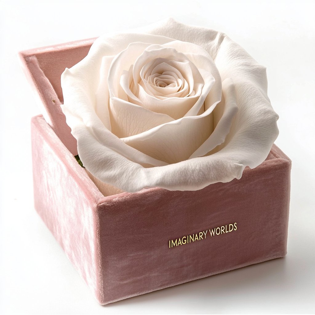 Single White Rose Barbie Box - Imaginary Worlds