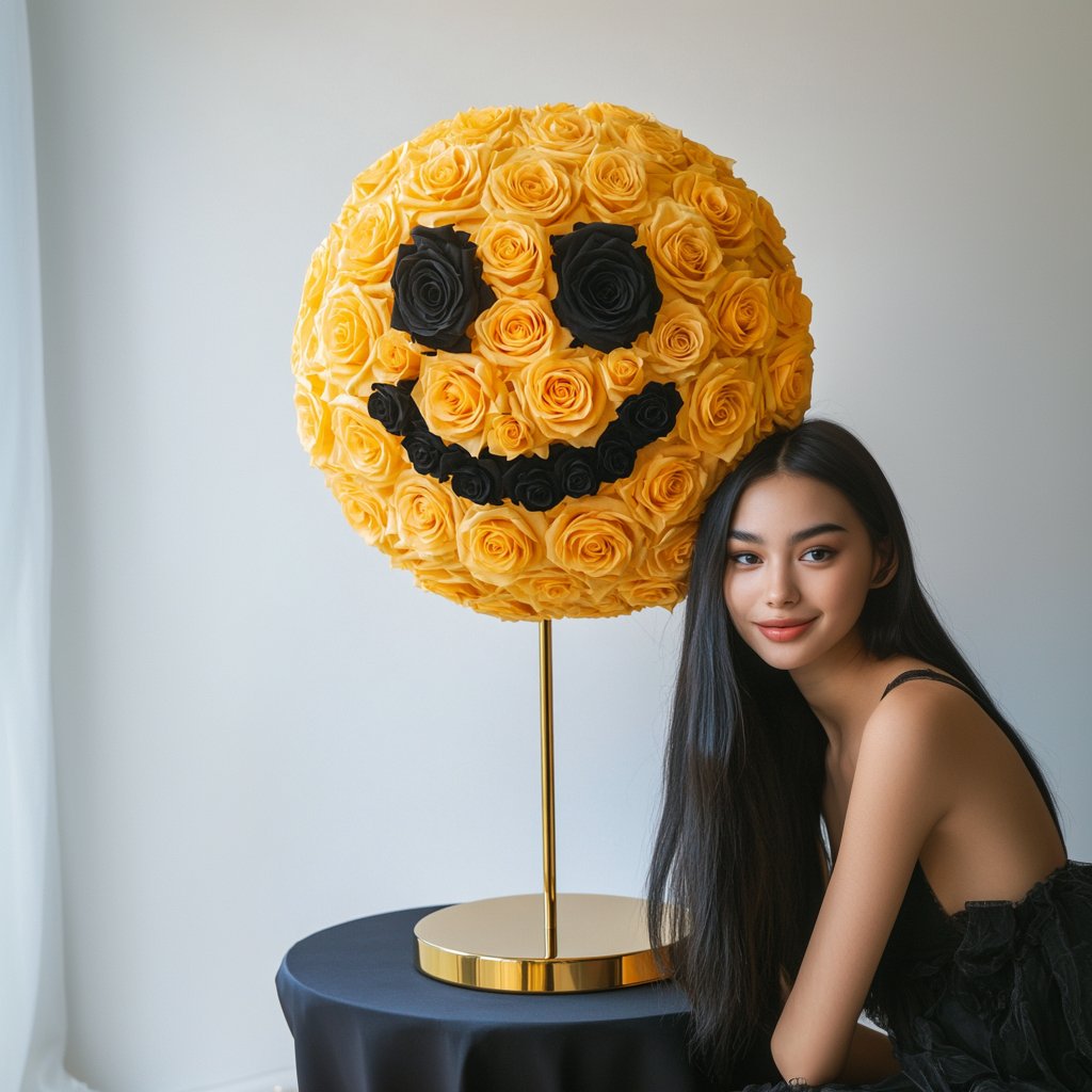 Smiley Face Eternal Bloom Lamp - Imaginary Worlds