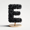 Standing Black Rose Letter E Lamp - Imaginary Worlds