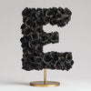 Standing Black Rose Letter E Lamp - Imaginary Worlds