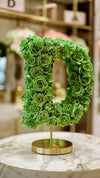 Standing Green Rose Letter D Lamp - Imaginary Worlds