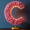 Standing Pink Rose Letter C Lamp - Imaginary Worlds