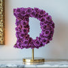 Standing Purple Rose Letter D Lamp - Imaginary Worlds